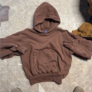 Brown YZY heavy weight Hoodie